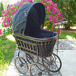 Vintage Wicker DOLL Baby Carriage / Stroller - LoLovesVintage by Wicker Paradise doll carriage photo