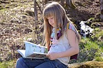 Photo by Pezibear reading a book photo