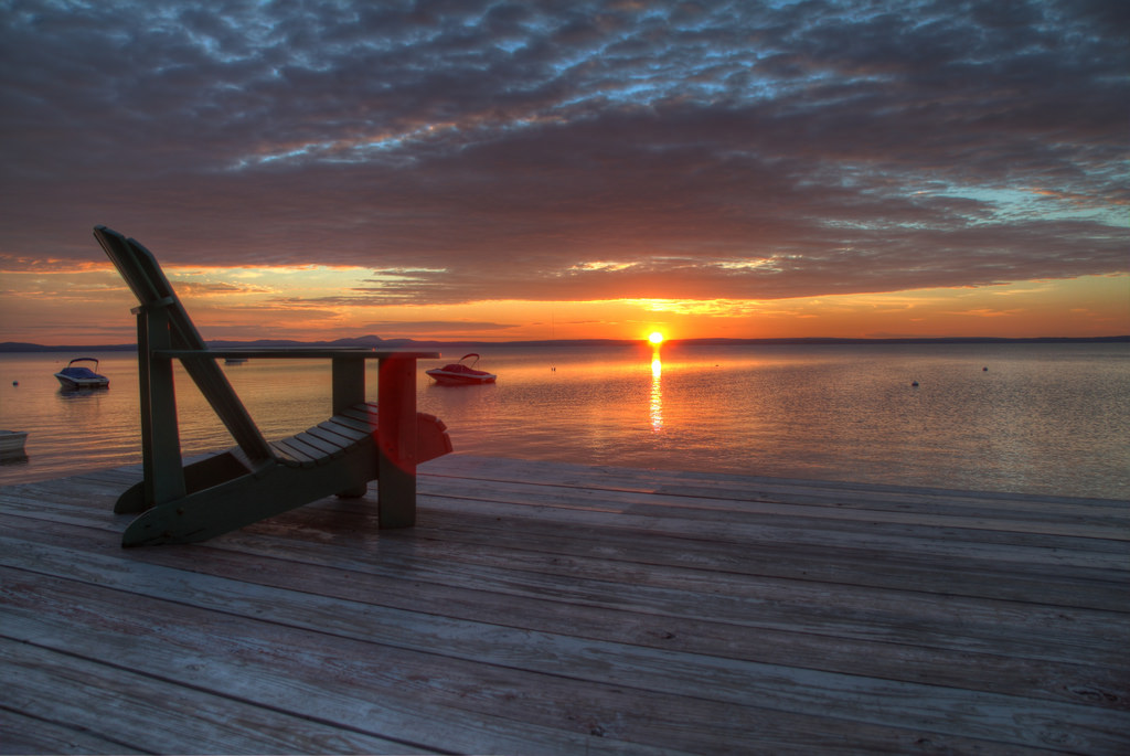 sunrise 4 HDR by jerm1386 sebago lake photo
