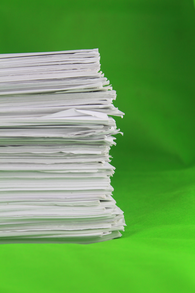 Stack of papers by tetracarbon paper stacks photo